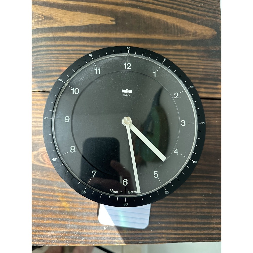 BRAUN VINTAGE 1981  BLACK DOMODISQUE 7.25" WALL CLOCK ABW 41 DIETRICH  GERMANY
